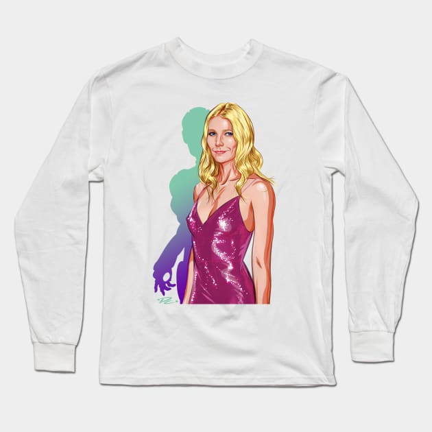 Gwyneth Paltrow - An illustration by Paul Cemmick Long Sleeve T-Shirt by PLAYDIGITAL2020